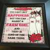 YOU CAN'T BUY HAPPINESS BUT YOU CAN MARRY A FARM GIRL Vintage Natural Oak Wood Frame Sublimation on Metal Positive Saying Wall Art Home Decor Gift Idea One of a Kind-Unique-Home-Country-Decor-Cottage Chic-Gift - JAMsCraftCloset