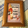 WELCOME TO THE FUNNY FARM Vintage Natural Wood Frame Sublimation on Metal Positive Saying Wall Art Home Decor Gift Idea One of a Kind-Unique-Home-Country-Decor-Cottage Chic-Gift - JAMsCraftCloset