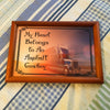 MY HEART BELONGS TO AN ASPHALT COWBOY Vintage Black Wood Frame Sublimation on Metal Positive Saying Trucker Wall Art Home Decor Gift Idea One of a Kind-Unique-Home-Country-Decor-Cottage Chic-Gift - JAMsCraftCloset