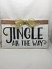 INGLE ALL THE WAY Holiday Christmas Wooden Sign Handmade Hand Painted Ribbon and Bells Gift Idea Home Decor Wall Art-One of a Kind-Unique Signs-Home Decor-Country Decor-Cottage Chic Decor-Gift-Wall ArtJar Hand Pointed HAPPY DOT flowers Cotton Ball or LED Light Holder Table Decor Bathroom Decor - JAMsCraftCloset 