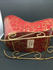 Sleigh Red and Gold Tin Vintage Holiday Decor Centerpiece Gift Idea JAMsCraftCloset