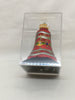 Bell Ornament Red and Silver Glass Christmas Vintage Mica Glitter Rhinestones Gift