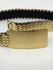 Vintage Gold Tone Metal Scale Elastic Belt Stretch Belt Circa 1970s Boho Retro Bohemian Geometric Buckle JAMsCraftCloset
