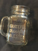 Mugs Mason Jar Hand Etched GRATEFUL THANKFUL BLESSED With Heart on Handle One of a Kind Unique Drinkware Barware Kitchen Decor Country Cottage Chic - JAMsCraftCloset 