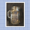Mugs Mason Jar Hand Etched BAKED FRESH DAILY With Heart on Handle One of a Kind Unique Drinkware Barware Kitchen Decor Country Cottage Chic - JAMsCraftCloset 