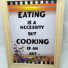 EATING IS A NECESSITY Vintage Wood Frame Sublimation on Metal Positive Saying Wall Art Home Decor Gift Idea One of a Kind-Unique-Home-Country-Decor-Cottage Chic-Gift - JAMsCraftCloset