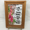 LIFE IS TRICKY BABY STAY IN YOUR MAGIC Vintage Wood Frame Sublimation on Metal Positive Saying Wall Art Home Decor Gift Idea One of a Kind-Unique-Home-Country-Decor-Cottage Chic-Gift FAITH - JAMsCraftCloset