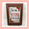 FOR THE LOVE OF THE GAME Vintage Deep Red Wood Frame Sublimation on Metal Positive Saying Wall Art Home Decor Gift Idea One of a Kind-Unique-Home-Country-Decor-Cottage Chic-Gift Baseball - JAMsCraftCloset