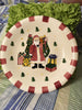 Plate Platter Serving Dish Christmas Santa and Gifts Round Hand Painted Kitchen Dining Decor Table Decor Centerpiece Gift Idea Country Decor JAMsCraftCloset