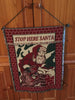 Santa Stop Here Tapestry Vintage Wall Art Christmas Holiday Decor Gift Idea JAMsCraftCloset