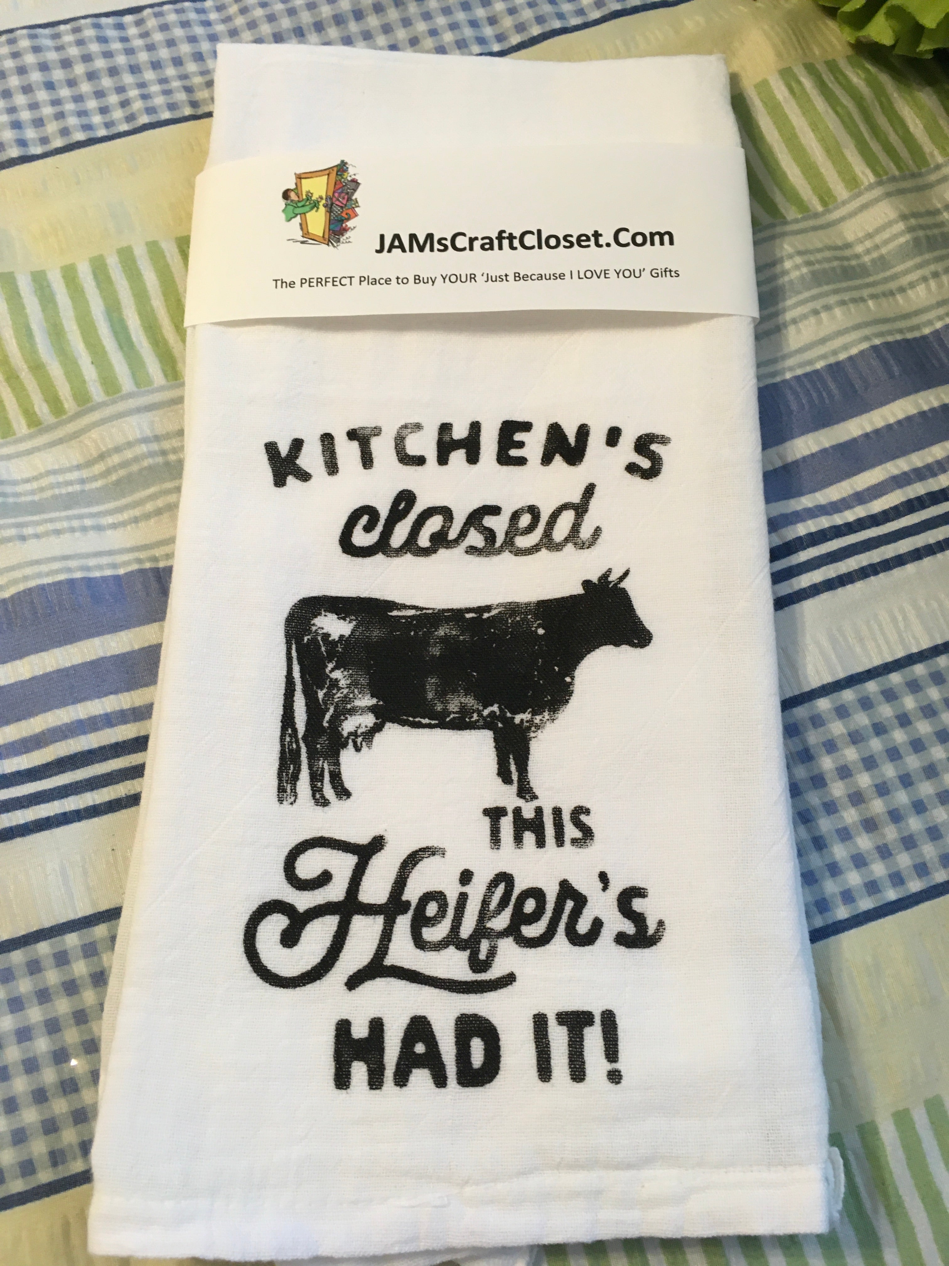 Farmhouse Dish Towel, Funny Kitchen Dish Towel