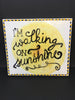 WALKING ON SUNSHINE Wooden Sign Wall Art Wall Hanging Positive Saying Handmade Hand Painted-One of a Kind-Unique-Home-Country-Decor-Cottage Chic-Gift JAMsCraftCloset