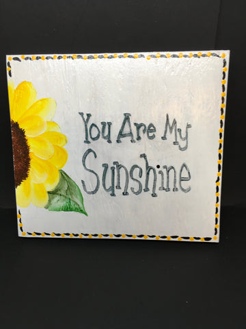 YOU ARE MY SUNSHINE Wooden Sign Wall Art Wall Hanging Positive Saying Handmade Hand Painted-One of a Kind-Unique-Home-Country-Decor-Cottage Chic-Gift JAMsCraftCloset
