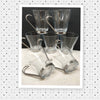 Mugs Coffee Tea Expresso Bormioli Rocco Made in Italy Vintage Clear Glass Chrome Handles Set of 6 Get 7th one FREE...