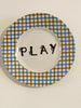 Plate Hand Painted Upcycled Repurposed Positive Saying PLAY Plate Home Decor Wall Art JAMsCraftCloset