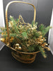 Basket Wire Christmas Vintage Gold Accents Centerpiece Gift Idea Holiday Decor - JAMsCraftCloset