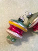Ornaments SHINY BRITE Unsilvered Vintage Christmas WWII Era SET OF 2 Pink and Green {{ JAMsCraftCloset }}