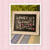 LOVE JE TAIME AMOUR TI AMO Framed Wall Art Hand Painted Home Decor Gift-One of a Kind-Unique-Home-Country-Decor-Cottage Chic-Gift Kitchen Decor - JAMsCraftCloset