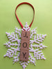 Ornament Handmade Plastic Snowflake Wooden Scrabble Pieces JOY Christmas Tree Holiday Decor Tree Decor JAMsCraftCloset