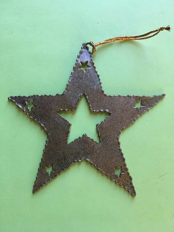 STAR Tin Handmade Ornament Vintage Christmas Tree Decor Holiday Decor Collectible JAMsCraftCloset