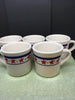 Cups Mugs Coffee Patriotic Hand Painted Stars and Dots Syracuse China Company - JAMsCraftCloset