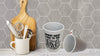 FAITH Design Mug Cup Coffee Hand Painted Stenciled Farmhouse Country Kitchen Decor Crafters Delight Gift Idea Drinkware Kitchen Decor Barware Gift Idea - JAMsCraftCloset