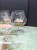 Stemware Sniffers Hand Painted Beach SMALL Glass With A Starfish Accent  SET OF 4 - JAMsCraftCloset