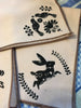 Napkins Handmade Folk Art Design Beige Set of 4 Kitchen and Dining Decor Gift Idea JAMsCraftCloset