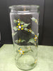 Daisy Floral Vase Hand Painted Clear Glass Yellow Choice of Two Home Decor Centerpiece Table Decor One of a Kind Unique Wedding Gift Idea JAMsCraftCloset