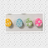Magnet Wooden EASTER EGGS Handmade Hand Painted Gift Idea Kitchen Decor SET of 4
