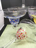 Margarita Stemware Barware Glasses Hand Painted Set of 6 Yellow Red Purple Orange Blue Green Drinkware Barware Country Decor Cottage Chic