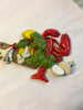 Vintage Seafood LOBSTER Veggie Dart Ind. MADE IN USA HOMCO WALL Hanging Kitchen Decor 11 X 8 Inches  - JAMsCraftCloset