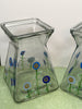 Vases Blue Floral Small Hand Painted Middle One Different is FREE Set of Two - JAMsCraftCloset