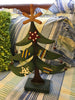 Tree Metal Holiday Christmas Handmade Vintage With Wooden Base Star and Bell Ornaments JAMsCraftCloset