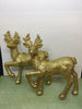 Reindeer Gold Glitter Ornament SET OF 2 Holiday Tree Decor Gift Idea JAMsCraftCloset
