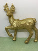 Reindeer Gold Glitter Ornament SET OF 2 Holiday Tree Decor Gift Idea JAMsCraftCloset