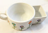 Soup and Cracker - Chip and Dip - Veggie and Dip Mug 3 Choices of Hand Painted HAPPY Dots Gift Idea - JAMsCraftCloset