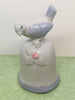 Bell Vintage Dinner Bell Bluebird and Floral Accent Woodgrain With Blue Trim - JAMsCraftCloset