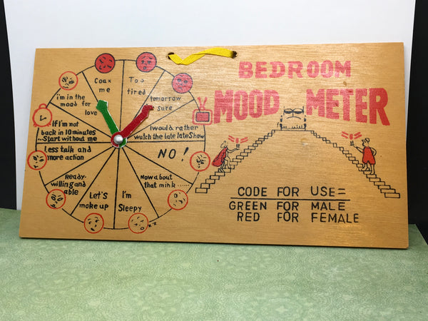 Mood Meter Vintage Bedroom Wall Art Fun Decor Vintage Gag Gift