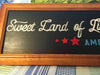 SWEET LAND OF LIBERTY Natural Carved Framed Patriotic Wall Art Holiday Decor Gift Idea