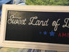 SWEET LAND OF LIBERTY White Framed Patriotic Wall Art Home Decor Gift Idea 4th of July Holiday Decor - JAMsCraftCloset