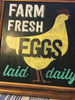 FARM FRESH EGGS LAID DAILY Vintage Framed Wall Art Hand Painted With Carrots Home Decor Gift-One of a Kind-Unique-Home-Country-Decor-Cottage Chic-Gift Kitchen Decor - JAMsCraftCloset