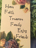 HAVE FAITH TREASURE FAMILY ENJOY FRIENDS Wooden Sign Wall Art Handmade Hand Painted Cream Off White Decoupaged Home Decor Gift -One of a Kind-Unique-Home-Country-Decor-Cottage Chic-Gift -  JAMsCraftCloset