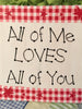 ALL OF ME LOVES ALL OF YOU Wooden Sign Wall Art Hand Painted Decoupaged Rose Butterfly Affirmation Gift Idea Floral Accents Home Decor Gift -One of a Kind-Unique-Home-Country-Decor-Cottage Chic-Gift - arts and collectibles - home and living - wedding gift - wall decor - romantic - bedroom - inspirational - fixer upper decor - JAMsCraftCloset