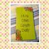 HUG OFTEN LAUGH DAILY Wooden Sign Wall Art Hand Painted Citrus Green Decoupaged Florals