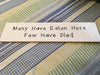 MANY HAVE EATEN HERE FEW HAVE DIED Tile Sign Funny KITCHEN Decor Wall Art Home Decor Gift Idea Handmade Sign Hand Painted Sign Country Farmhouse Wall Art Gift Campers RV Home Decor-Gift Home and Living Wall Hanging - JAMsCraftCloset