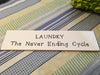 LAUNDRY THE NEVER ENDING CYCLE Tile Sign LAUNDRY Decor Handmade Sign Hand Painted Sign Country Farmhouse Wall Art Gift Campers RV Home Decor-Wall Art-Gift-Funny LAUNDRY Room Decor Home and Living Wall Hanging - JAMsCraftCloset