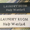 LAUNDRY ROOM HELP WANTED Tile Sign Funny LAUNDRY Room Decor Wall Art Home Decor Gift Idea Handmade Sign Hand Painted Sign Country Farmhouse Wall Art Gift Campers RV Home Decor-Gift Home and Living Wall Hanging - JAMsCraftCloset