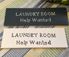 LAUNDRY ROOM HELP WANTED Tile Sign Funny LAUNDRY Room Decor Wall Art Home Decor Gift Idea Handmade Sign Hand Painted Sign Country Farmhouse Wall Art Gift Campers RV Home Decor-Gift Home and Living Wall Hanging - JAMsCraftCloset