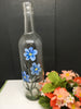 Bottles Hand Painted Vintage White Daisies Blue Flowers Wedding Table Decor - JAMsCraftCloset
